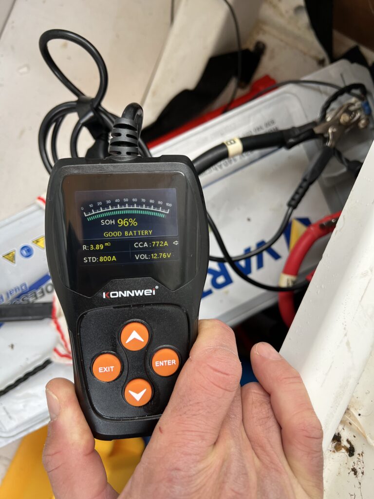 Battery status control