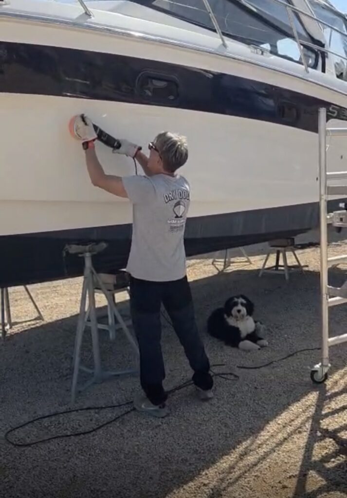 boat polishing Croatia gelcoat restoration