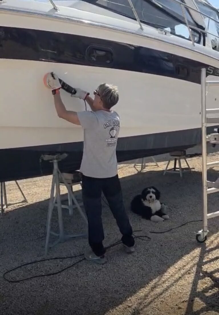 boat polishing Croatia gelcoat restoration